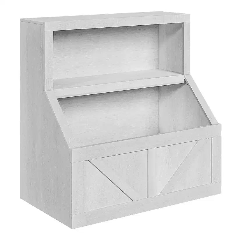 Libreria per bambini e portaoggetti per giocattoli, organizer per giocattoli a 2 livelli con armadietto, libreria a 2 ripiani per bambini per sala giochi, camera da letto, soggiorno, aula