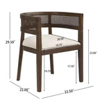 Christopher Knight Home Althara Set da Pranzo Contemporaneo da 7 Pezzi in Rattan e Legno di Gomma, Imbottito, con Tavolo Grande