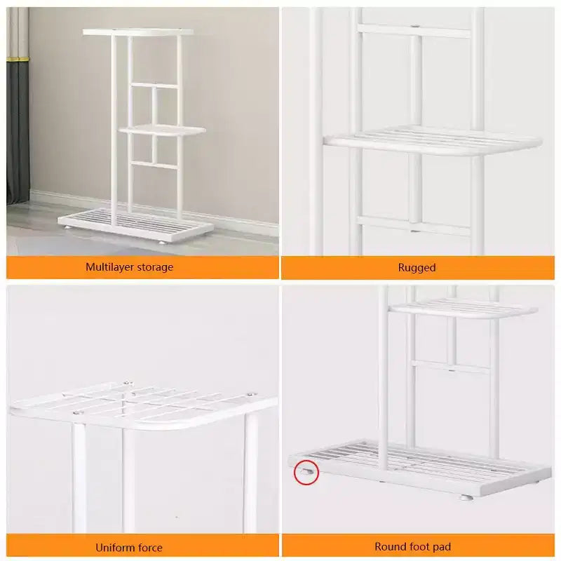 Fioriera verticale a 8 ripiani, supporto per piante a più livelli, scaffale in metallo per patio, giardini, camera da letto, soggiorno ad angolo, balcone