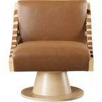 Meridian Furniture, Poltrona girevole Millwin in pelle vegana