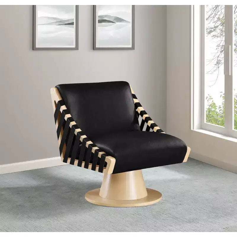 Meridian Furniture, Poltrona girevole Millwin in pelle vegana