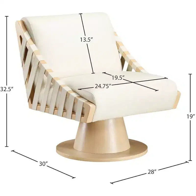 Meridian Furniture, Poltrona girevole Millwin in pelle vegana
