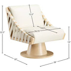 Meridian Furniture, Poltrona girevole Millwin in pelle vegana