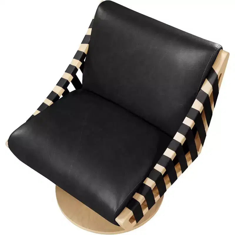 Meridian Furniture, Poltrona girevole Millwin in pelle vegana