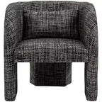 Meridian Furniture, poltrona a righe in tessuto di poliestere Sawyer