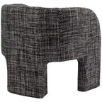 Meridian Furniture, poltrona a righe in tessuto di poliestere Sawyer