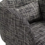 Meridian Furniture, poltrona a righe in tessuto di poliestere Sawyer