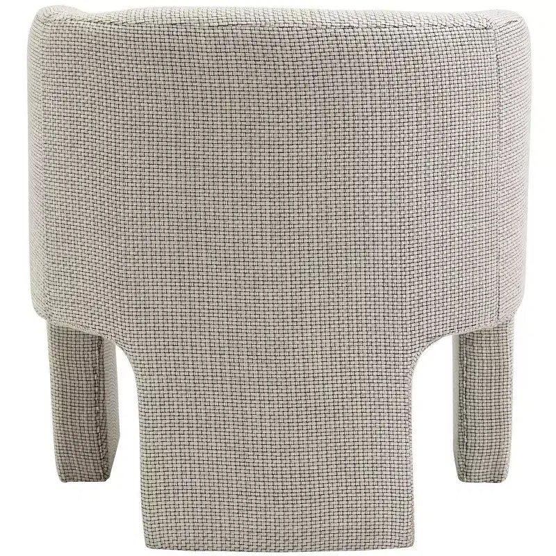 Meridian Furniture, poltrona a righe in tessuto di poliestere Sawyer
