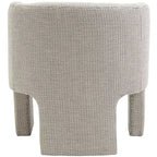 Meridian Furniture, poltrona a righe in tessuto di poliestere Sawyer