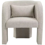 Meridian Furniture, poltrona a righe in tessuto di poliestere Sawyer