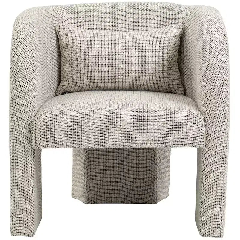 Meridian Furniture, poltrona a righe in tessuto di poliestere Sawyer