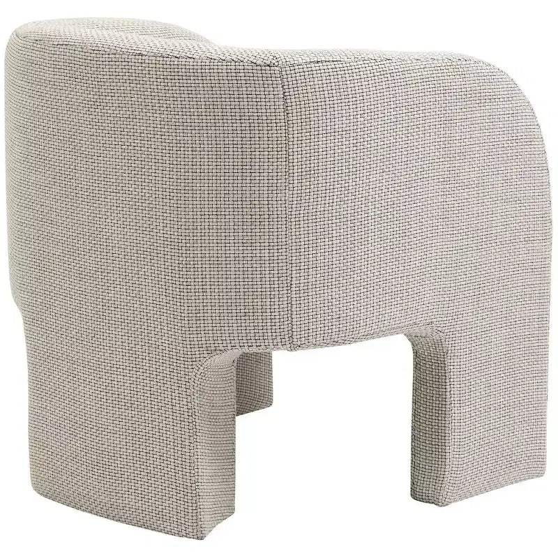 Meridian Furniture, poltrona a righe in tessuto di poliestere Sawyer