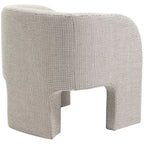 Meridian Furniture, poltrona a righe in tessuto di poliestere Sawyer