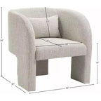 Meridian Furniture, poltrona a righe in tessuto di poliestere Sawyer
