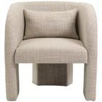Meridian Furniture, poltrona a righe in tessuto di poliestere Sawyer