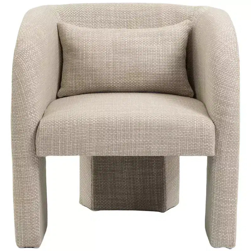 Meridian Furniture, poltrona a righe in tessuto di poliestere Sawyer