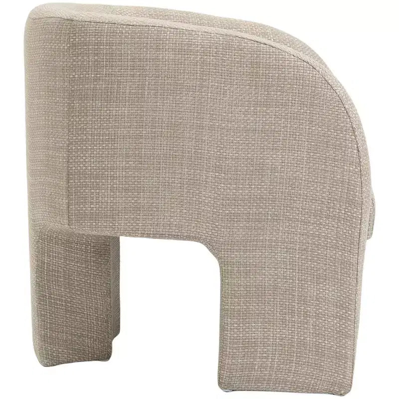 Meridian Furniture, poltrona a righe in tessuto di poliestere Sawyer