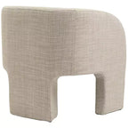 Meridian Furniture, poltrona a righe in tessuto di poliestere Sawyer