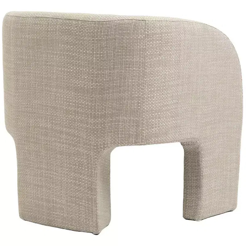 Meridian Furniture, poltrona a righe in tessuto di poliestere Sawyer