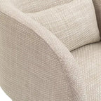 Meridian Furniture, poltrona a righe in tessuto di poliestere Sawyer