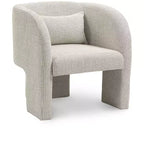Meridian Furniture, poltrona a righe in tessuto di poliestere Sawyer