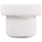Meridian Furniture, Poltroncina girevole Niya con texture in lino color crema
