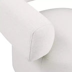 Meridian Furniture, Poltroncina girevole Niya con texture in lino color crema