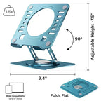 Uncaged Ergonomics Swivel Laptop Stand, Supporto Regolabile per Laptop da Scrivania per Sollevare, Inclinare, Ruotare e Raffreddare i Laptop, Supporto Ergonomico per Laptop