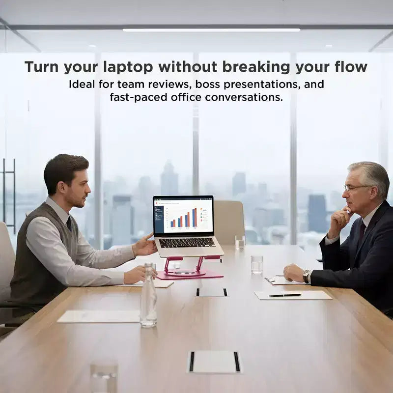 Uncaged Ergonomics Swivel Laptop Stand, Supporto Regolabile per Laptop da Scrivania per Sollevare, Inclinare, Ruotare e Raffreddare i Laptop, Supporto Ergonomico per Laptop
