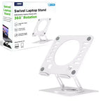 Uncaged Ergonomics Swivel Laptop Stand, Supporto Regolabile per Laptop da Scrivania per Sollevare, Inclinare, Ruotare e Raffreddare i Laptop, Supporto Ergonomico per Laptop