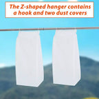 Acekool Z-Shape Appendiabiti su Ruote, Base Arancione o Nera, Pali Argento, 2 Coperture Antipolvere, per Esposizione al Dettaglio o Contenitore per Armadio