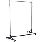 Acekool Z-Shape Appendiabiti su Ruote, Base Arancione o Nera, Pali Argento, 2 Coperture Antipolvere, per Esposizione al Dettaglio o Contenitore per Armadio