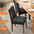 Acekool Sedie da Pranzo Imbottite Set da 2, Design Moderno Parsons con Morbido Tessuto di Lino e Robuste Gambe in Legno per Sala da Pranzo