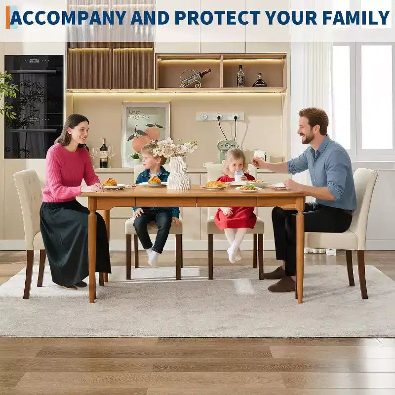 Acekool Sedie da Pranzo Imbottite Set da 2, Design Moderno Parsons con Morbido Tessuto di Lino e Robuste Gambe in Legno per Sala da Pranzo