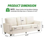 GustoWave 82 Divano per Soggiorno, Divano Moderno Comodo con Cuscino a Media Densità, Rivestimento Sfoderabile, Divano in Tessuto Chenille