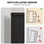 TROPOW Comodino a 4 cassetti per camera da letto, cassettiera nera con maniglie integrate, organizer in legno per soggiorno, nero