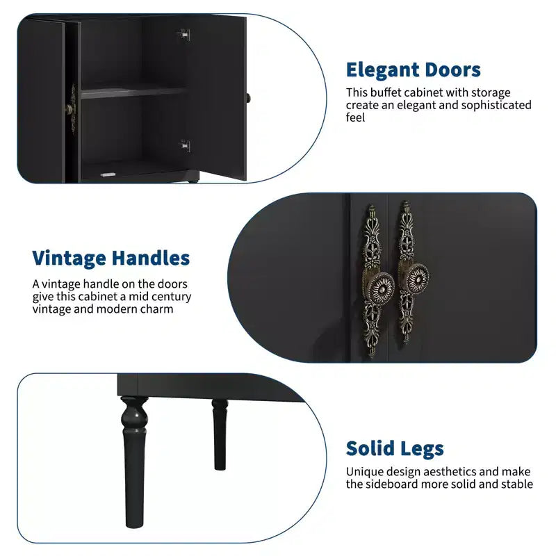 Madia larga 150 cm con funzione contenitore, mobile contenitore da cucina, consolle in legno, mobile decorativo da bar per la sala da pranzo