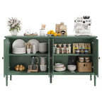 Madia larga 150 cm con funzione contenitore, mobile contenitore da cucina, consolle in legno, mobile decorativo da bar per la sala da pranzo