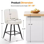 Sgabello da bar contemporaneo Karl Home con funzione girevole, pelle PU e qualità durevole