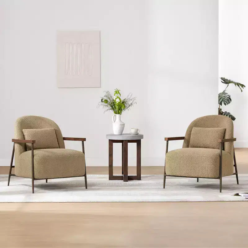 Poltrona Girevole Moderna Spruce&Spring con Cuscino Schienale Sciolto