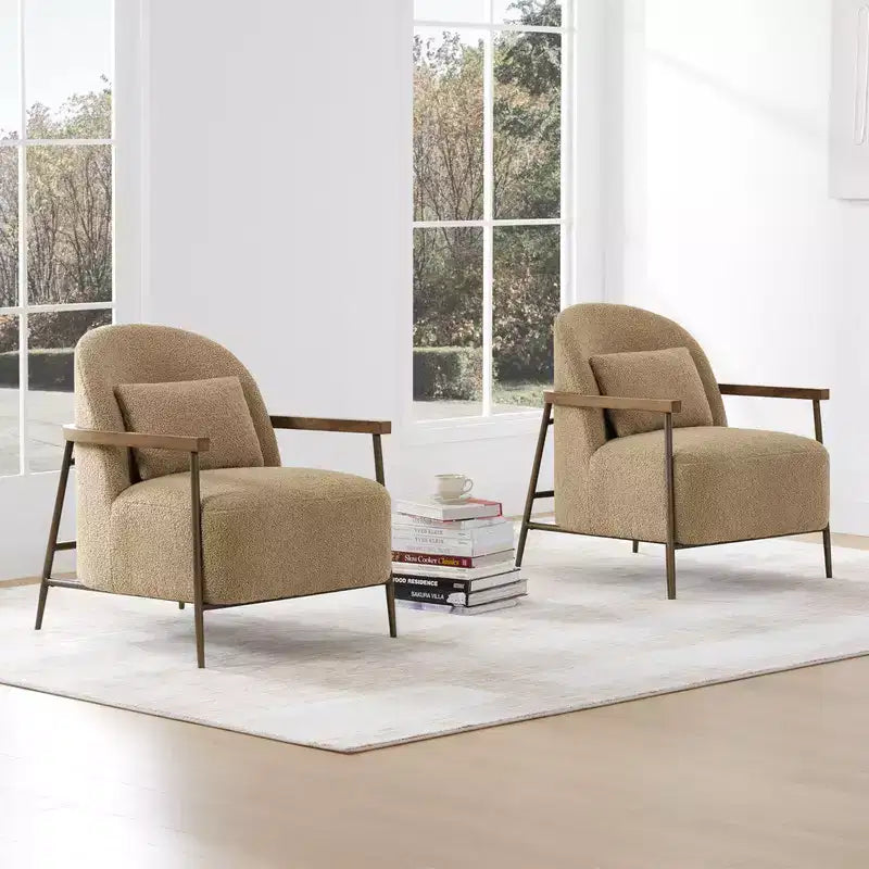 Poltrona Girevole Moderna Spruce&Spring con Cuscino Schienale Sciolto