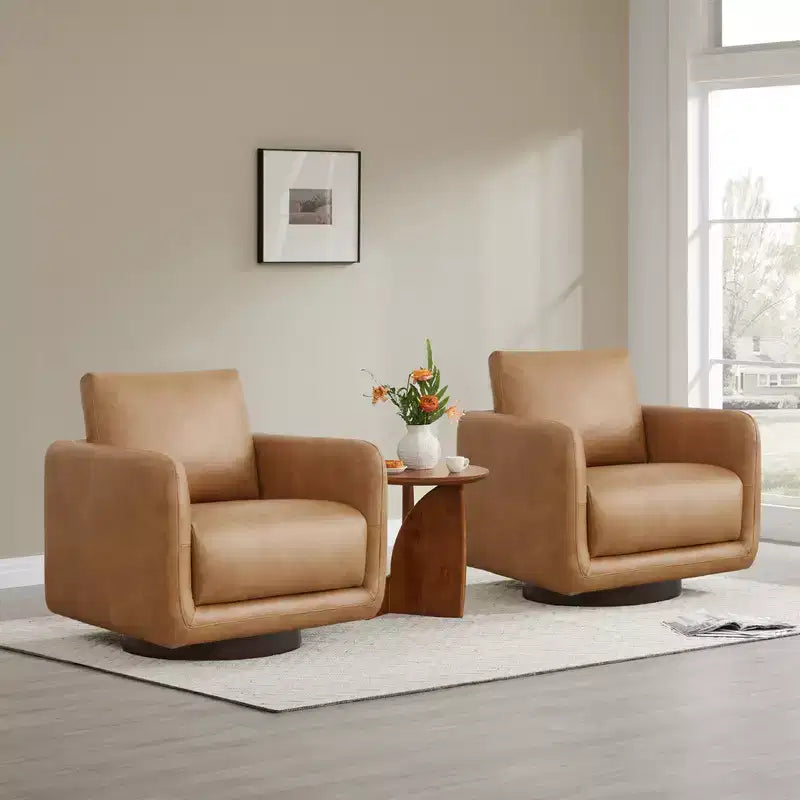 Poltrona Girevole Moderna Spruce&Spring con Cuscino Schienale Sciolto