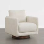 Poltrona Girevole Moderna Spruce&Spring con Cuscino Schienale Sciolto