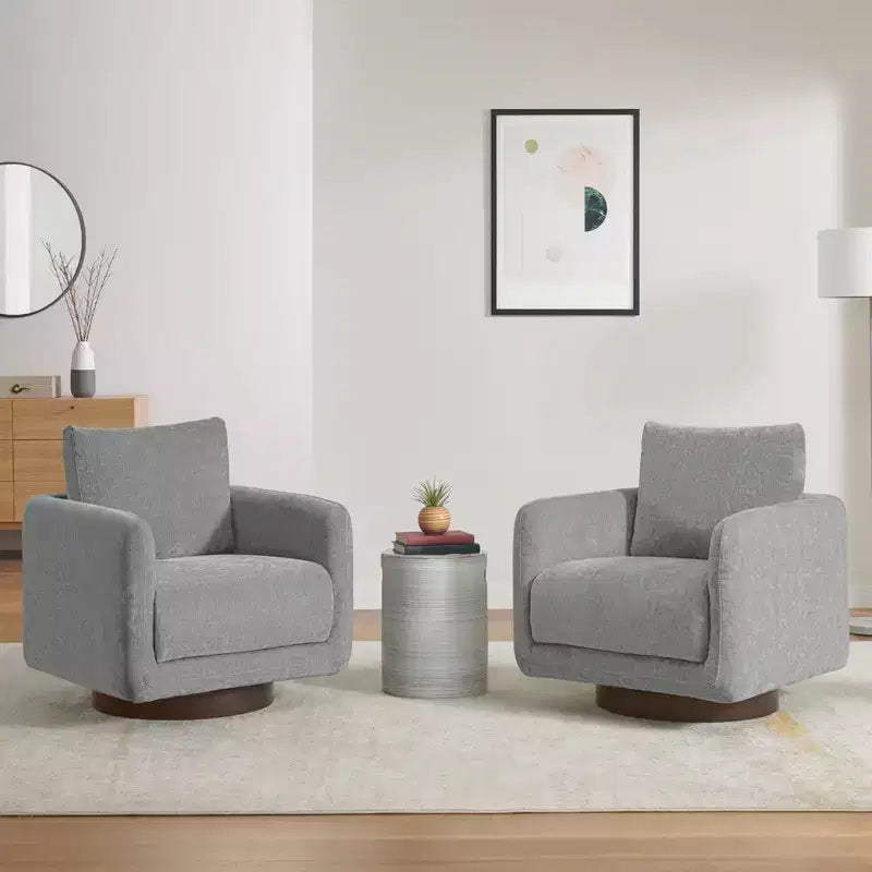 Poltrona Girevole Moderna Spruce&Spring con Cuscino Schienale Sciolto