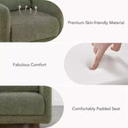 Poltrona Girevole Moderna Spruce&Spring con Cuscino Schienale Sciolto
