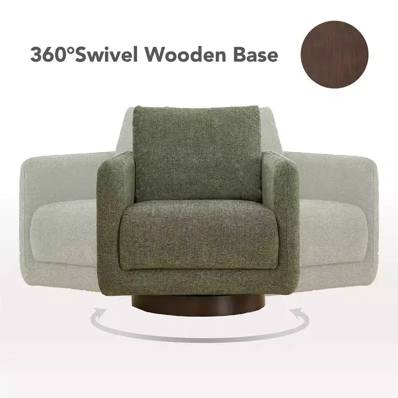 Poltrona Girevole Moderna Spruce&Spring con Cuscino Schienale Sciolto