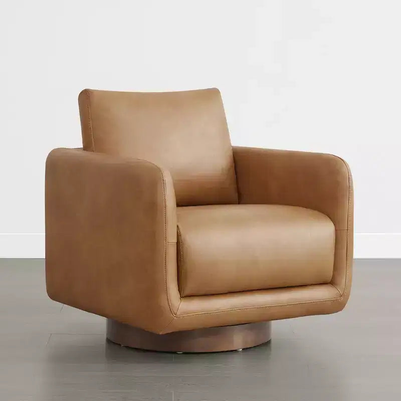 Poltrona Girevole Moderna Spruce&Spring con Cuscino Schienale Sciolto