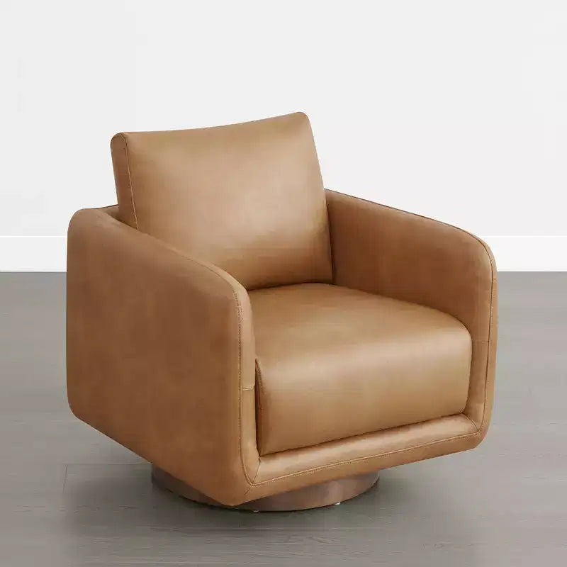 Poltrona Girevole Moderna Spruce&Spring con Cuscino Schienale Sciolto