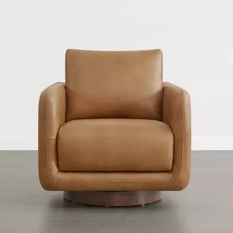 Poltrona Girevole Moderna Spruce&Spring con Cuscino Schienale Sciolto
