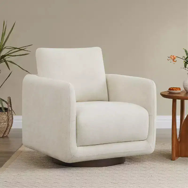 Poltrona Girevole Moderna Spruce&Spring con Cuscino Schienale Sciolto